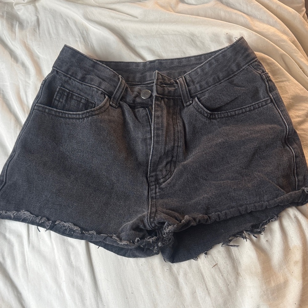 Women's Black Denim Shorts